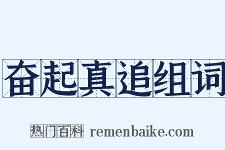 奋起真追组词是什么意思的图片